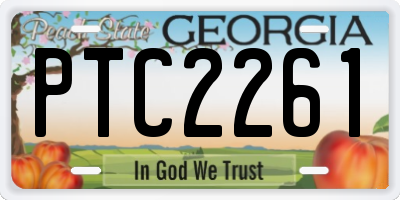 GA license plate PTC2261