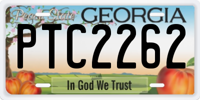 GA license plate PTC2262