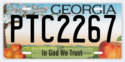 GA license plate PTC2267