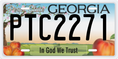 GA license plate PTC2271