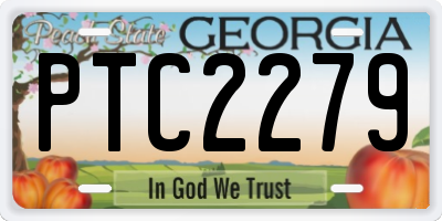 GA license plate PTC2279
