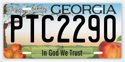 GA license plate PTC2290