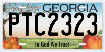 GA license plate PTC2323