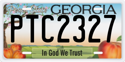 GA license plate PTC2327