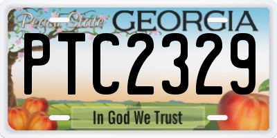 GA license plate PTC2329