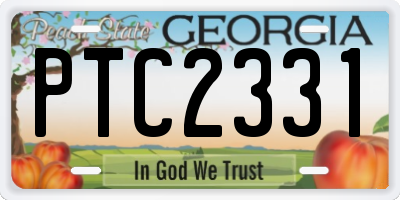 GA license plate PTC2331