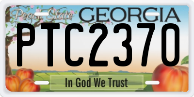 GA license plate PTC2370