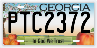 GA license plate PTC2372