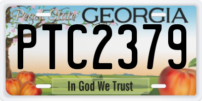 GA license plate PTC2379
