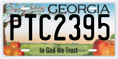 GA license plate PTC2395