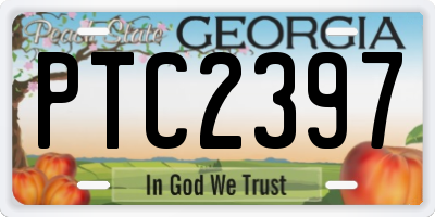 GA license plate PTC2397