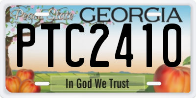 GA license plate PTC2410