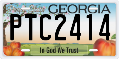 GA license plate PTC2414