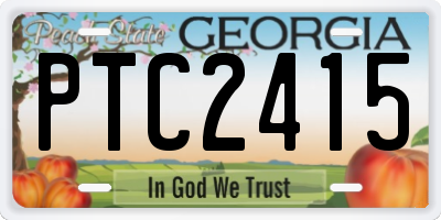 GA license plate PTC2415