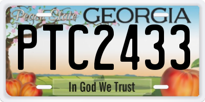 GA license plate PTC2433