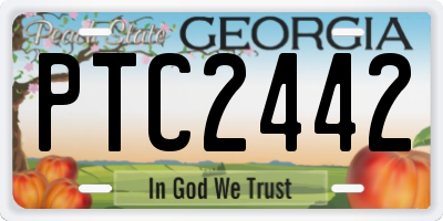GA license plate PTC2442