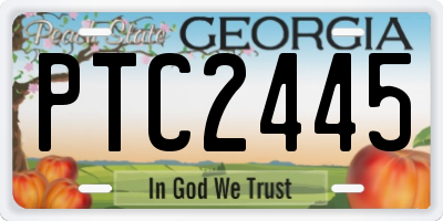 GA license plate PTC2445