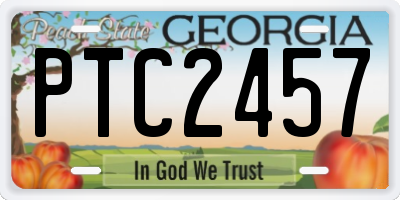 GA license plate PTC2457