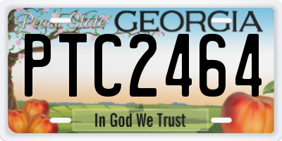 GA license plate PTC2464