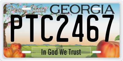 GA license plate PTC2467