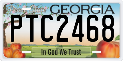 GA license plate PTC2468