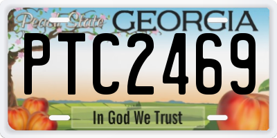GA license plate PTC2469
