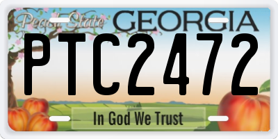 GA license plate PTC2472