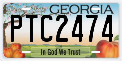 GA license plate PTC2474