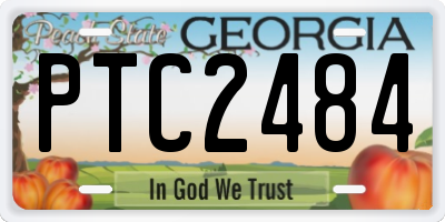 GA license plate PTC2484