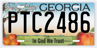 GA license plate PTC2486