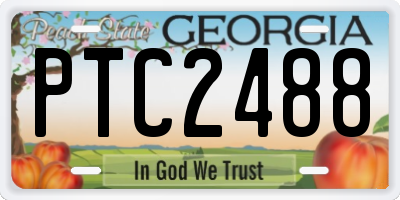 GA license plate PTC2488