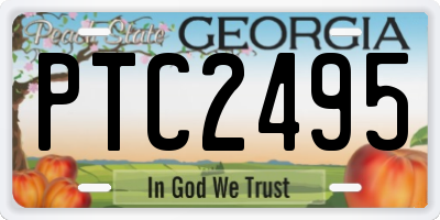 GA license plate PTC2495