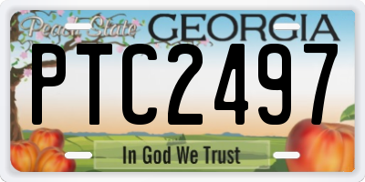 GA license plate PTC2497