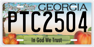 GA license plate PTC2504