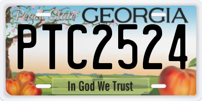 GA license plate PTC2524