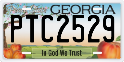 GA license plate PTC2529