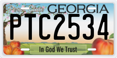 GA license plate PTC2534