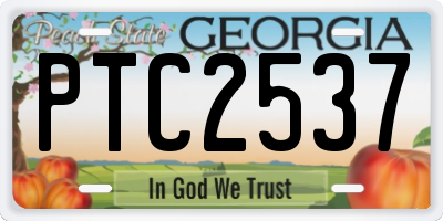 GA license plate PTC2537