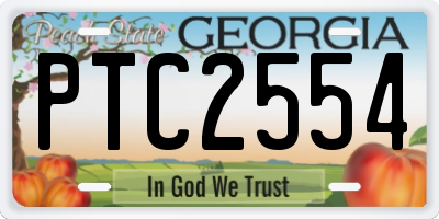 GA license plate PTC2554