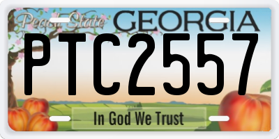 GA license plate PTC2557