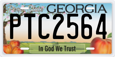 GA license plate PTC2564
