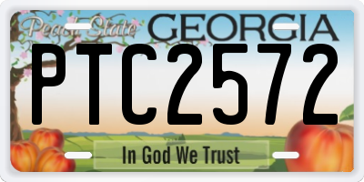 GA license plate PTC2572