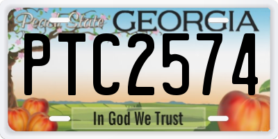 GA license plate PTC2574