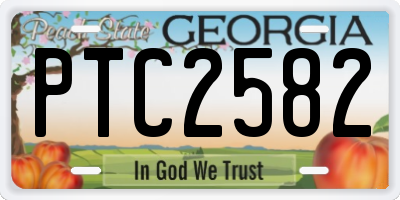 GA license plate PTC2582