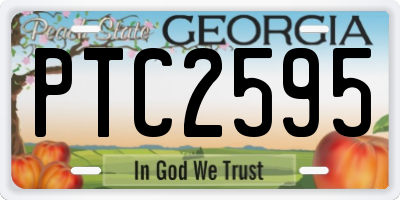 GA license plate PTC2595
