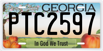 GA license plate PTC2597