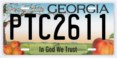 GA license plate PTC2611