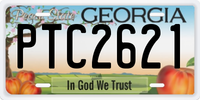 GA license plate PTC2621