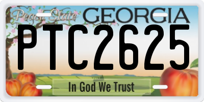 GA license plate PTC2625