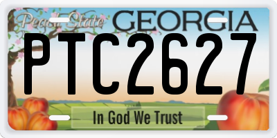 GA license plate PTC2627